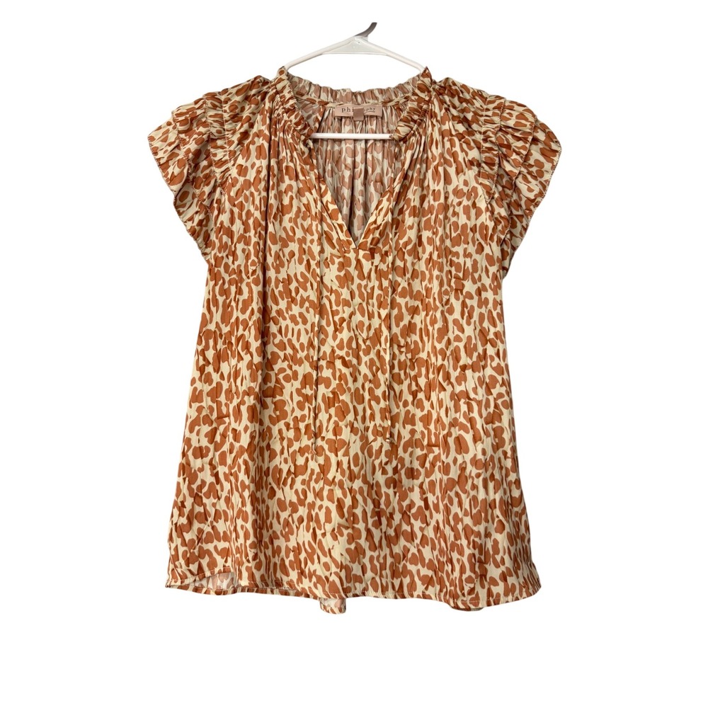Philosophy Republic Clothing Womens Print Short Sleeve‎ Blouse Size Medium